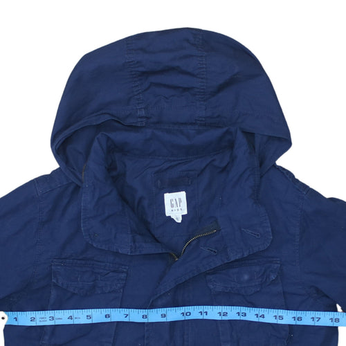 GAP Kids Girls Blue Hooded Cotton Parka Coat 10-11 Years