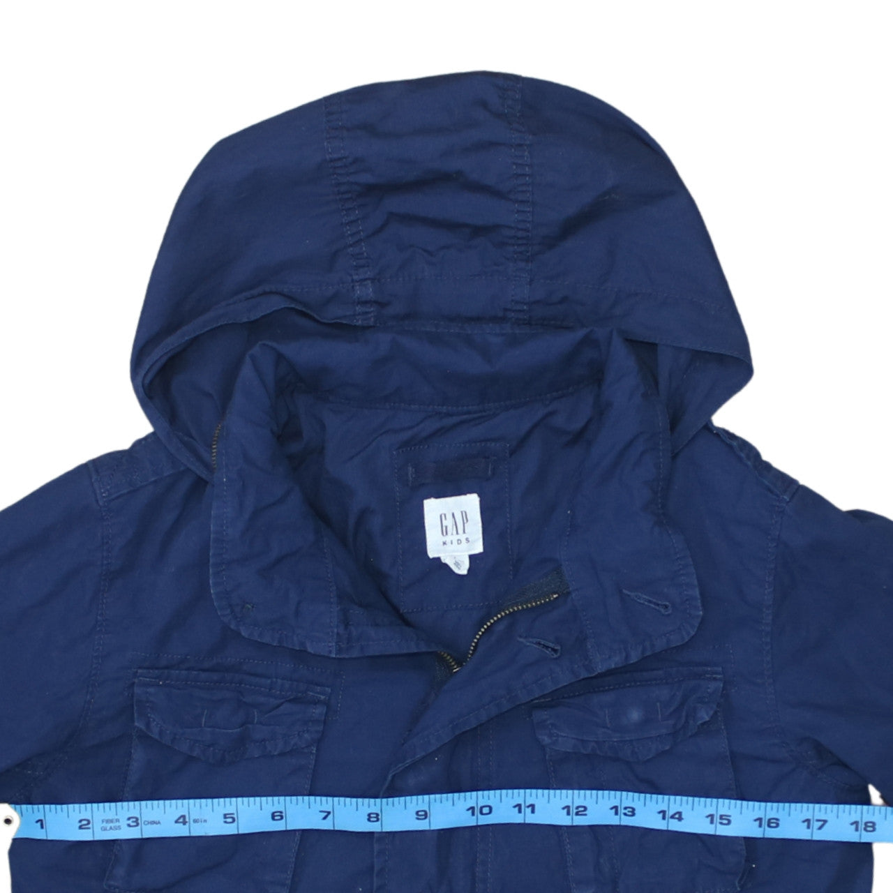 GAP Kids Girls Blue Hooded Cotton Parka Coat 10-11 Years