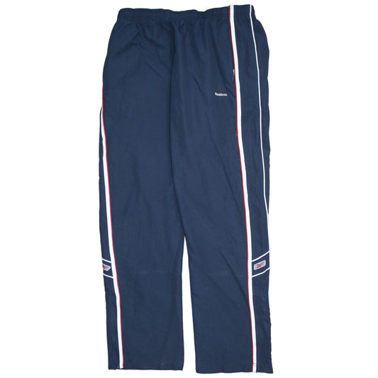 Reebok Men's Blue M Track Pants with Side Stripes