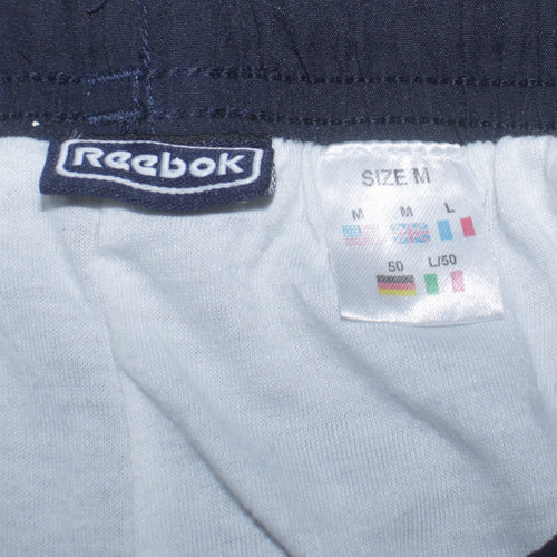 Reebok Men's Blue M Track Pants with Side Stripes