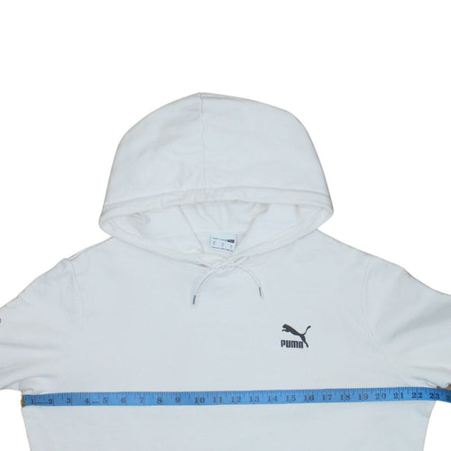 Puma Men’s White Pullover Hoodie M Graphic Print Sportswear