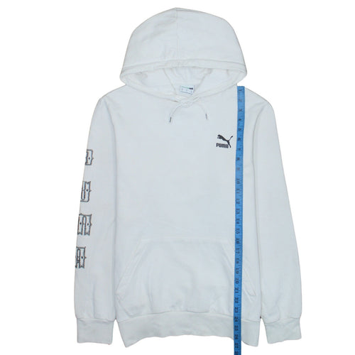 Puma Men’s White Pullover Hoodie M Graphic Print Sportswear
