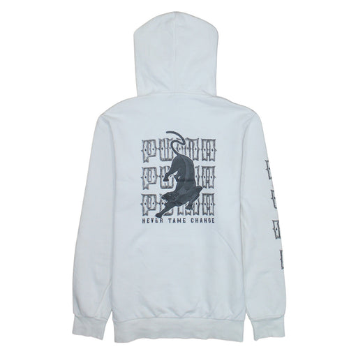 Puma Men’s White Pullover Hoodie M Graphic Print Sportswear