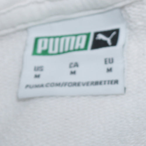 Puma Men’s White Pullover Hoodie M Graphic Print Sportswear