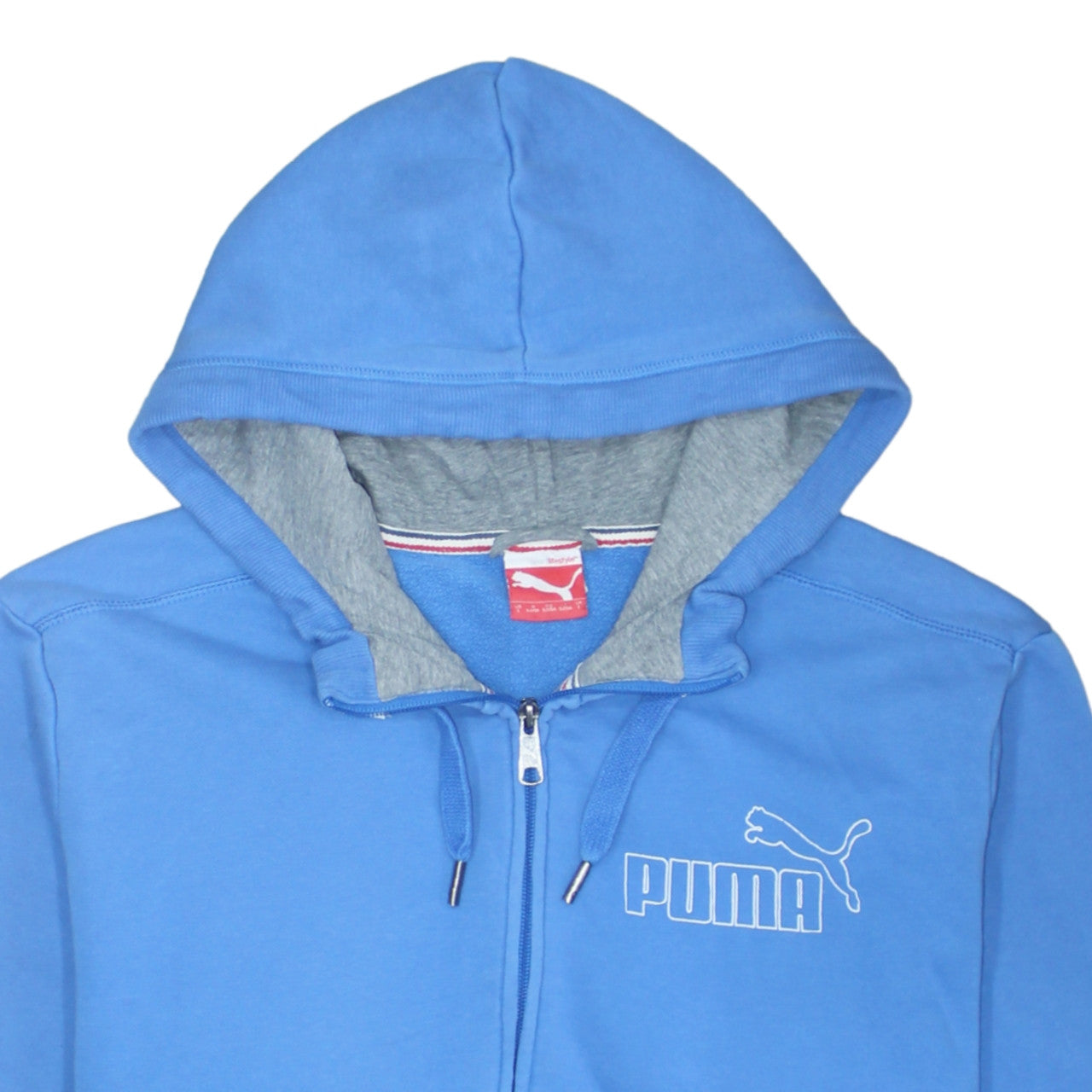 Puma Men's Blue Full Zip Hoodie Size L Sports Fleece Sweatshirt