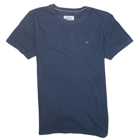 Tommy Hilfiger Denim Men's Blue Small Crew Neck Cotton T-Shirt