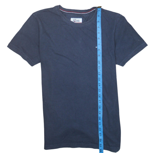 Tommy Hilfiger Denim Men's Blue Small Crew Neck Cotton T-Shirt