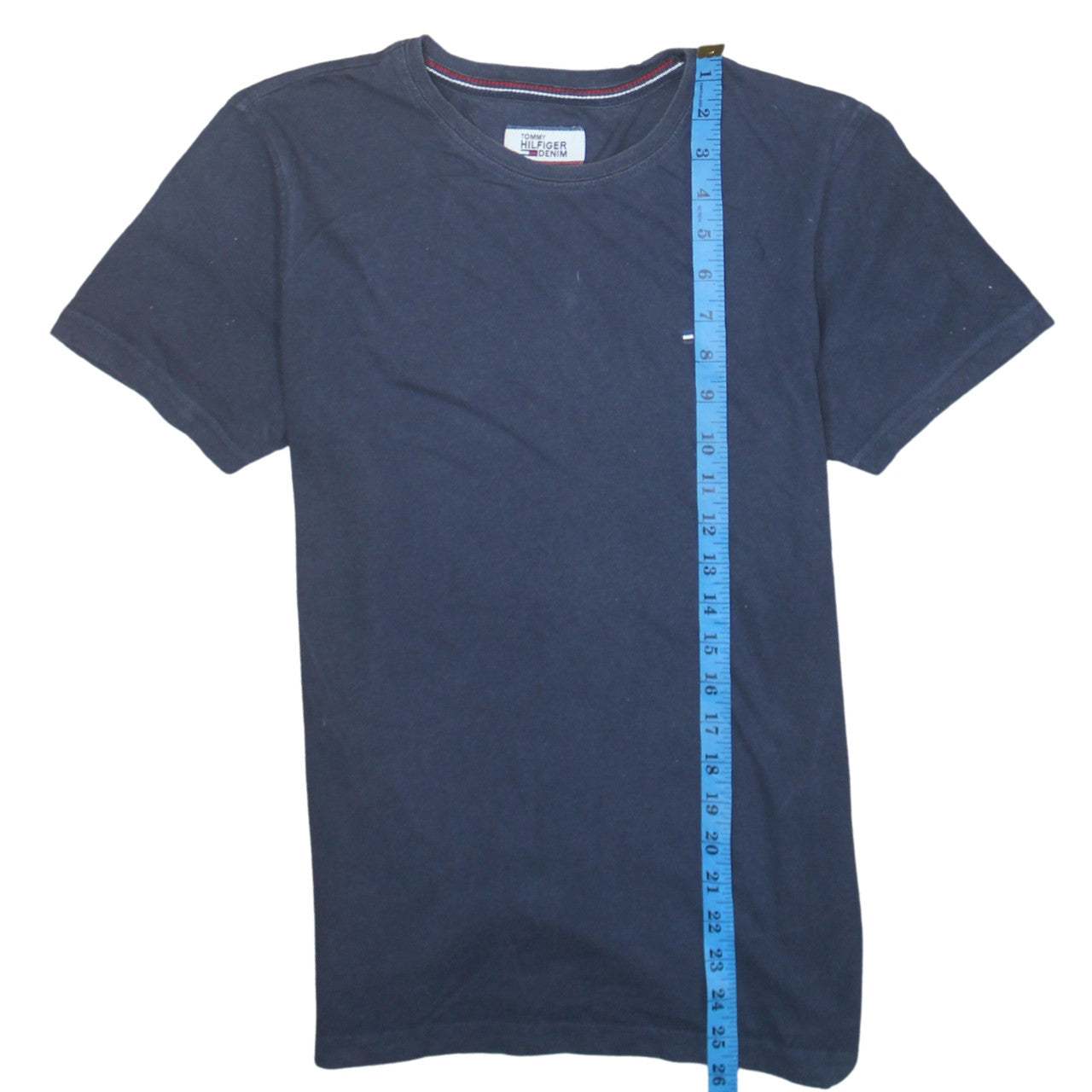 Tommy Hilfiger Denim Men's Blue Small Crew Neck Cotton T-Shirt
