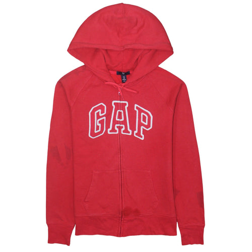 GAP Women Red Full Zip Hoodie Medium Cotton Blend Casual