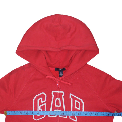 GAP Women Red Full Zip Hoodie Medium Cotton Blend Casual