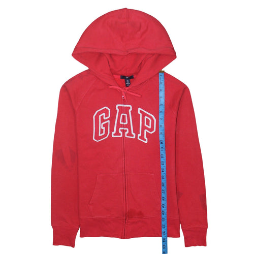 GAP Women Red Full Zip Hoodie Medium Cotton Blend Casual