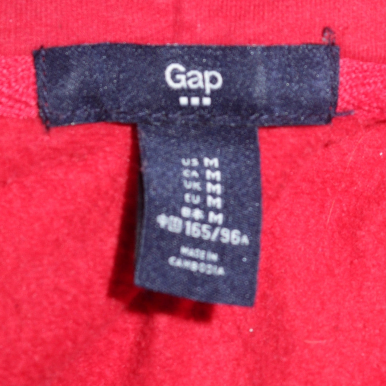 GAP Women Red Full Zip Hoodie Medium Cotton Blend Casual