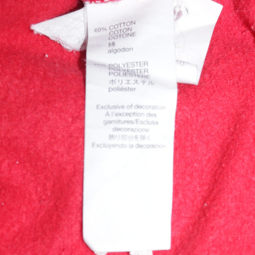 GAP Women Red Full Zip Hoodie Medium Cotton Blend Casual