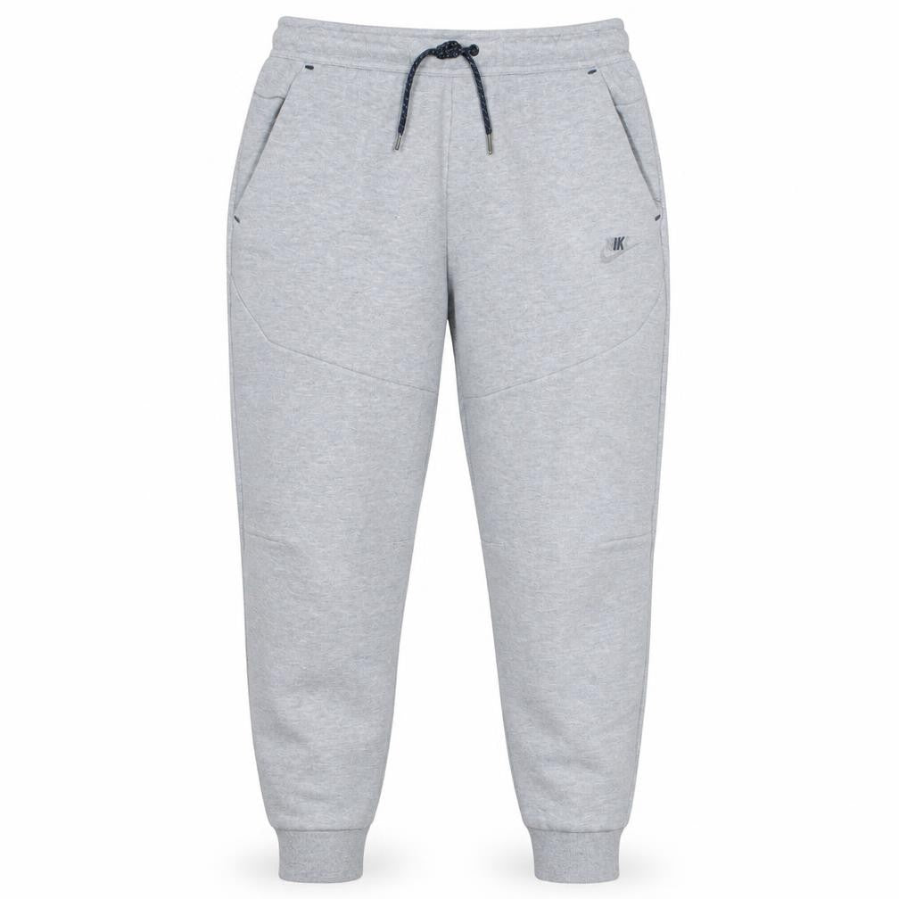 Front view of Nike Men's Grey Fleece Jogger Sweatpants M Regular Fit