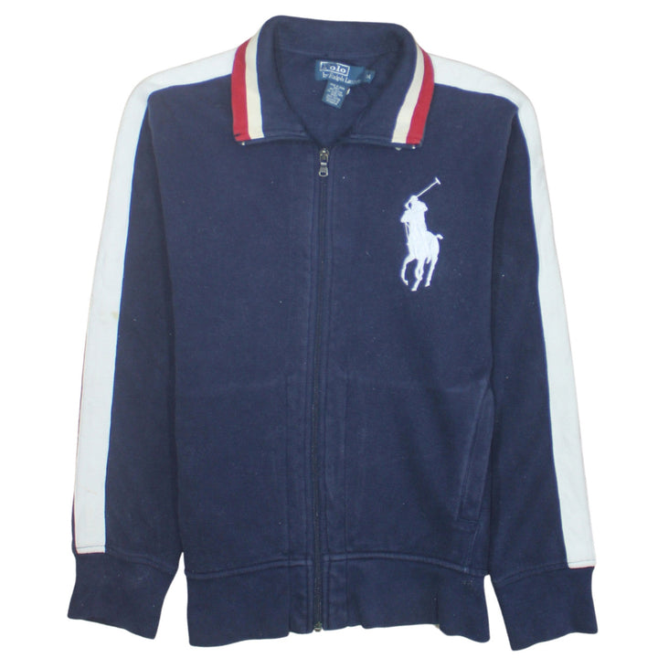 Polo Ralph Lauren Men's Navy Track Jacket M Full Zip Cotton Blend