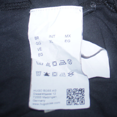 Hugo Boss Mens Black XL Full Zip Hoodie With Blue Hood Lining