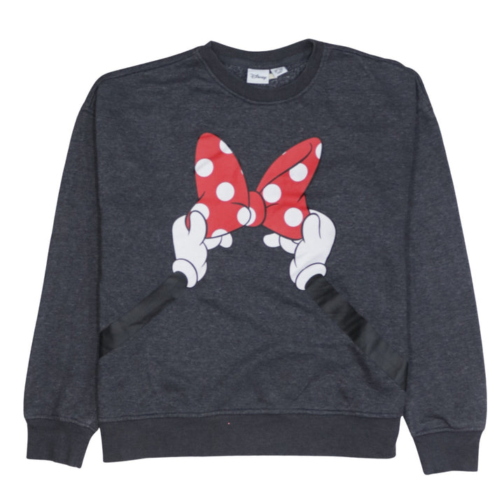 Disney Primark Women’s Grey Minnie Mouse Graphic Pullover Sweatshirt Size M 12/14