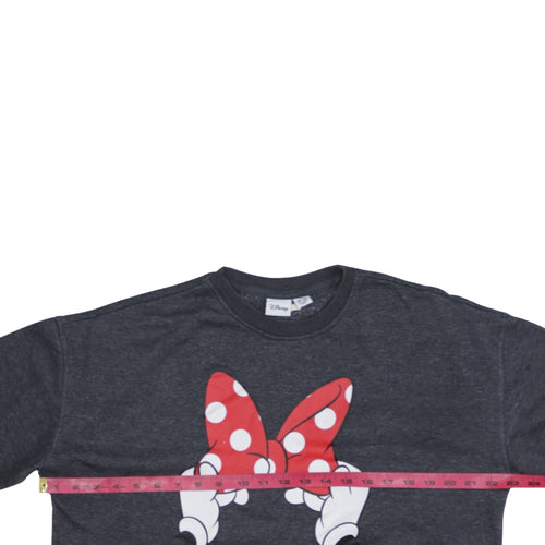 Disney Primark Women’s Grey Minnie Mouse Graphic Pullover Sweatshirt Size M 12/14