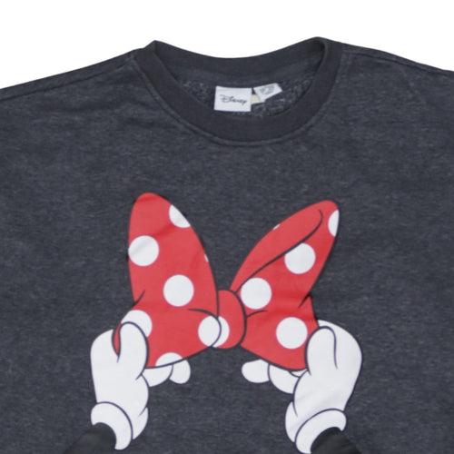 Disney Primark Women’s Grey Minnie Mouse Graphic Pullover Sweatshirt Size M 12/14