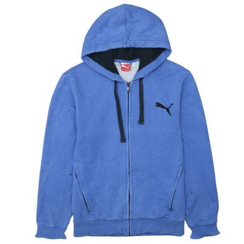 Puma Men's Blue Full Zip Hoodie Size M Cotton Blend Casual