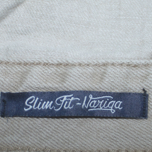 Zara Men Beige Slim Fit Denim Button-Up Jacket Size S