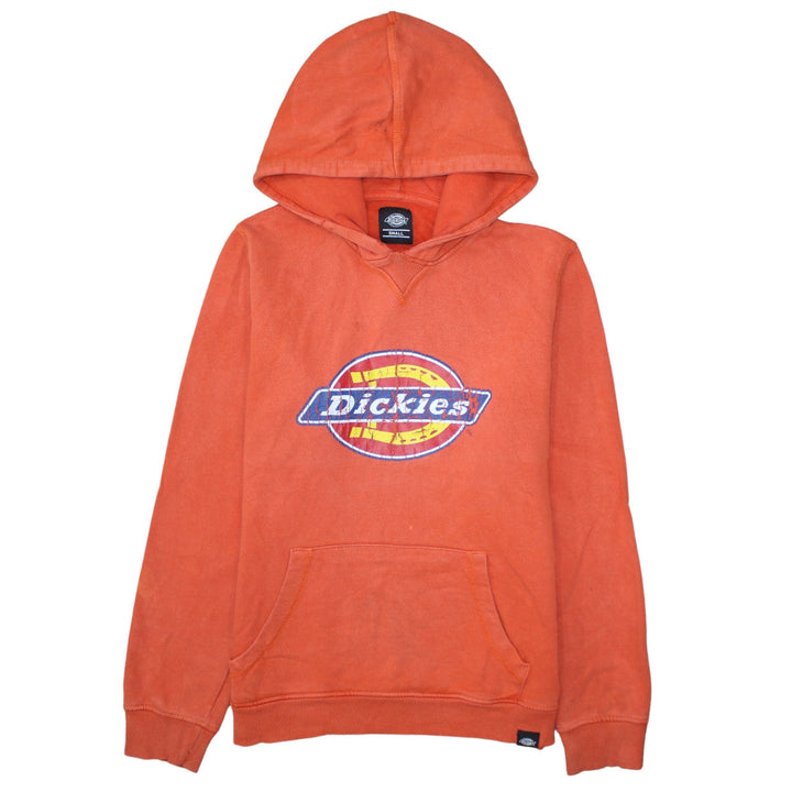 Dickies Men's Orange Small Pullover Hoodie Cotton Fleece Sweatshirt