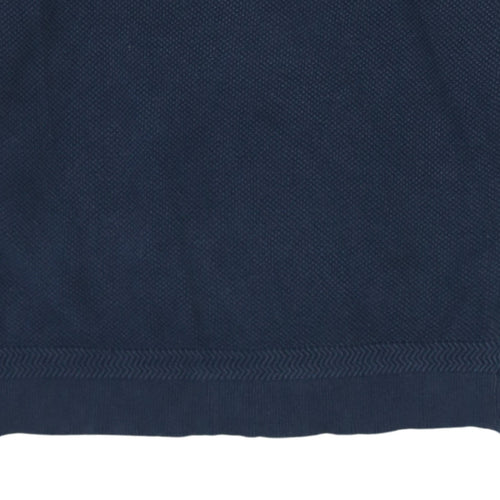 Tommy Hilfiger Men's Blue Cotton V-Neck Jumper Size L