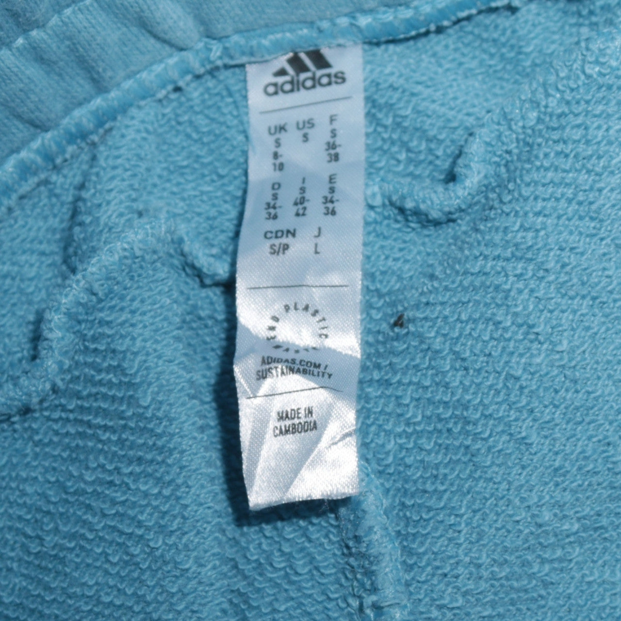 Adidas Women Blue Sweatpants Size S Regular Fit Tapered Logo Joggers