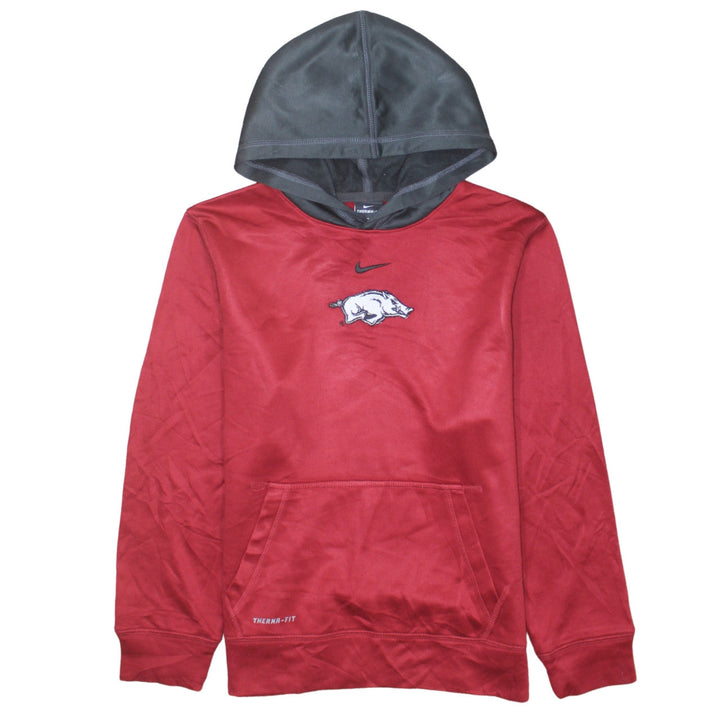Nike Boys Red Therma-Fit Pullover Hoodie Size L Embroidered Logo