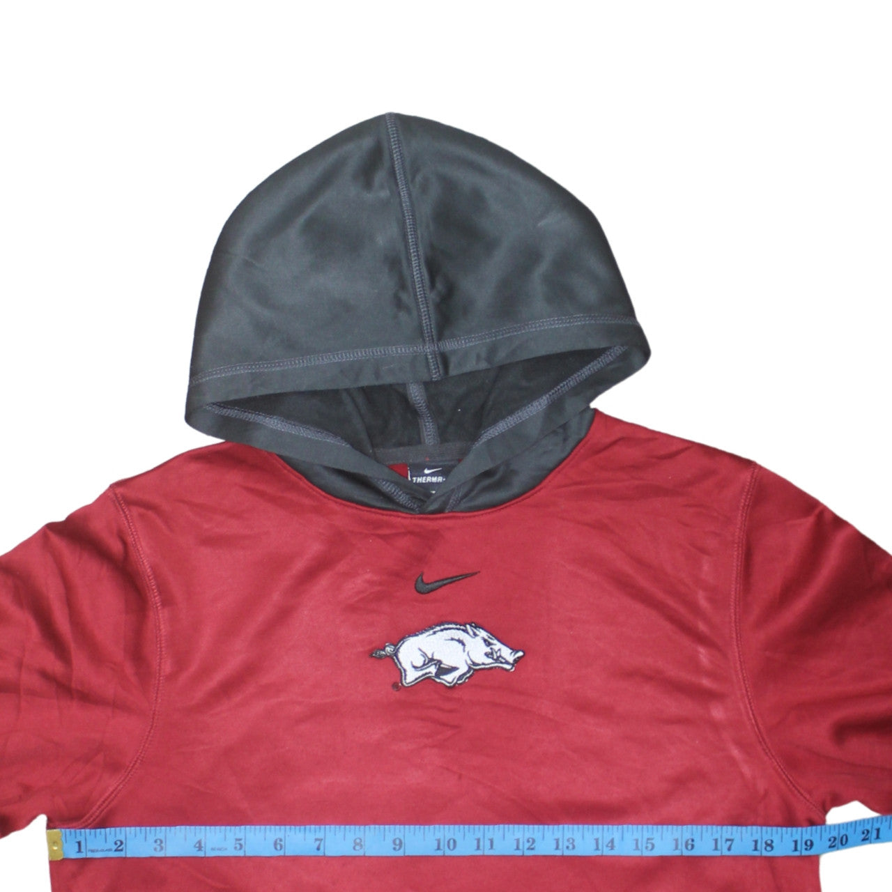 Nike Boys Red Therma-Fit Pullover Hoodie Size L Embroidered Logo