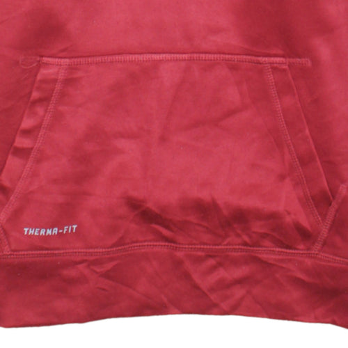 Nike Boys Red Therma-Fit Pullover Hoodie Size L Embroidered Logo