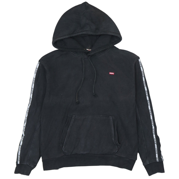 Levi's Womens Black XS Pullover Hoodie with Logo Taping