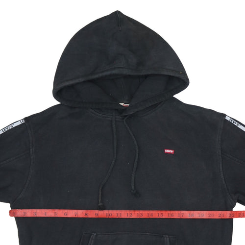 Levi's Womens Black XS Pullover Hoodie with Logo Taping