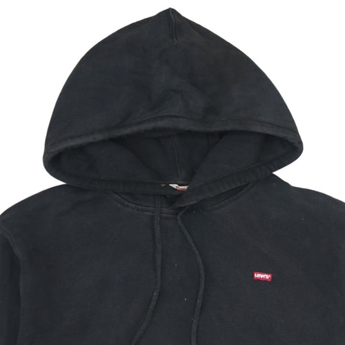 Levi's Womens Black XS Pullover Hoodie with Logo Taping
