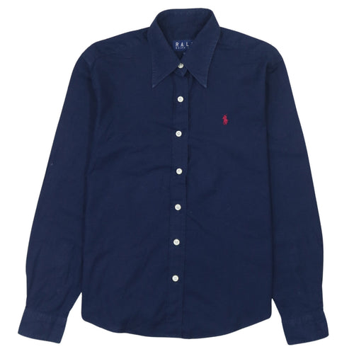 Ralph Lauren Boys Blue Long Sleeve Cotton Button-Up Shirt Size L