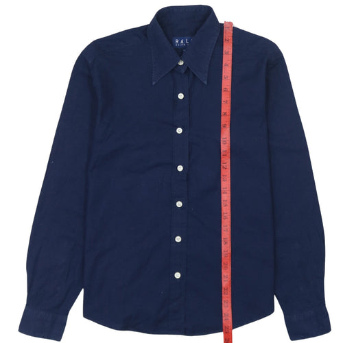 Ralph Lauren Boys Blue Long Sleeve Cotton Button-Up Shirt Size L