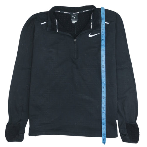 Nike Men's Black L 1/4 Zip Running Sweatshirt Athletic Pullover