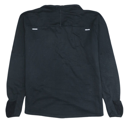 Nike Men's Black L 1/4 Zip Running Sweatshirt Athletic Pullover