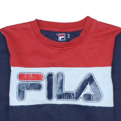 FILA Boys Multicoloured 14 Years Pullover Sweatshirt with Logo