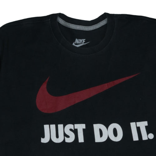 Nike Men's Black XXL Regular Fit Graphic T-Shirt 'Just Do It'