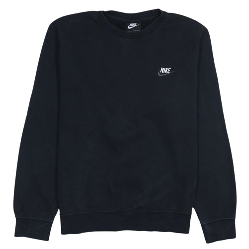 Nike Men's Black Crew Neck Pullover Sweatshirt Size S Fleece
