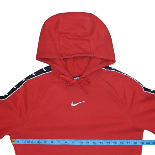 Nike Men's Red XS Pullover Hoodie with Logo Trim