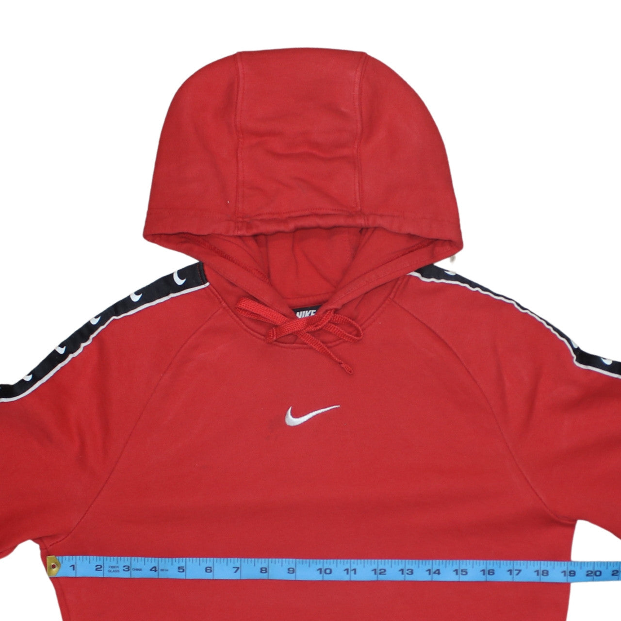 Nike Men's Red XS Pullover Hoodie with Logo Trim