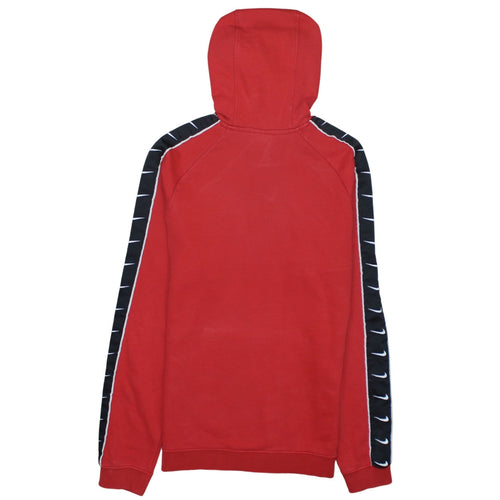 Nike Men's Red XS Pullover Hoodie with Logo Trim