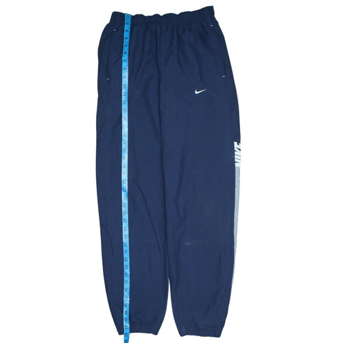 Nike Men's Blue Track Pants S Regular Fit Quick Dry Activewear Trousers