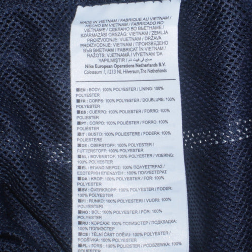 Nike Men's Blue Track Pants S Regular Fit Quick Dry Activewear Trousers