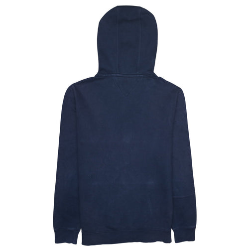 Tommy Jeans Men’s Blue Pullover Hoodie L Logo Fleece Sweatshirt