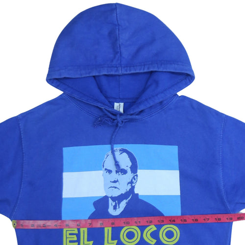 Just Hoods AWDis Mens Blue El Loco Pullover Hoodie Medium