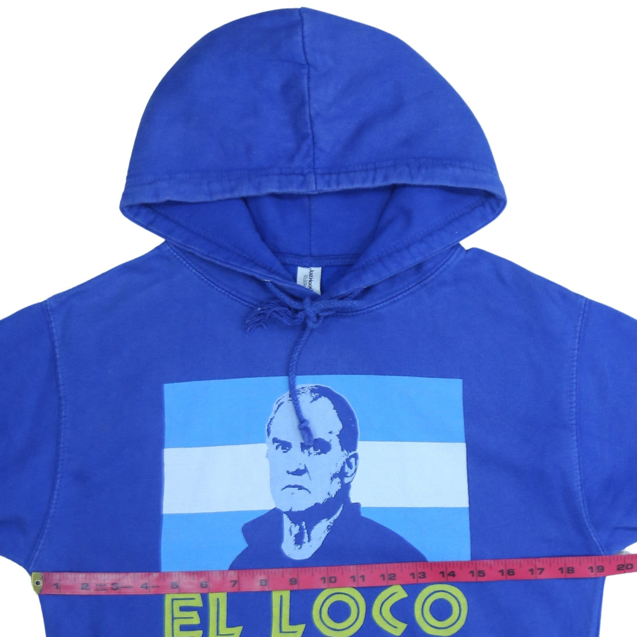 Just Hoods AWDis Mens Blue El Loco Pullover Hoodie Medium
