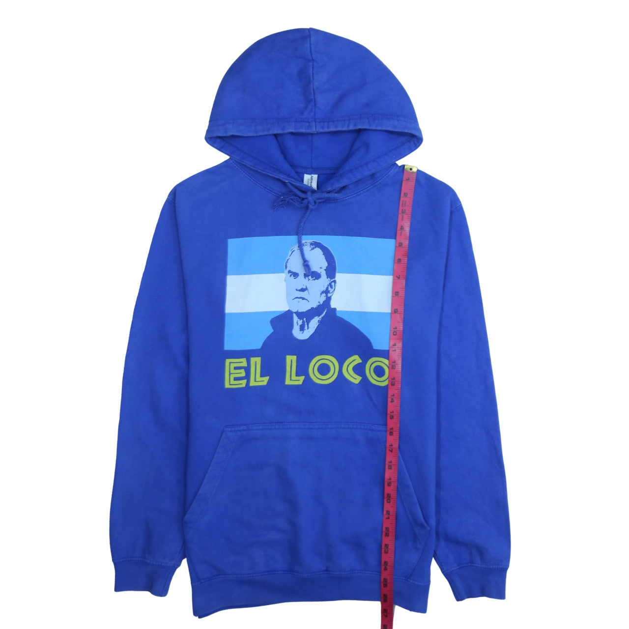 Just Hoods AWDis Mens Blue El Loco Pullover Hoodie Medium